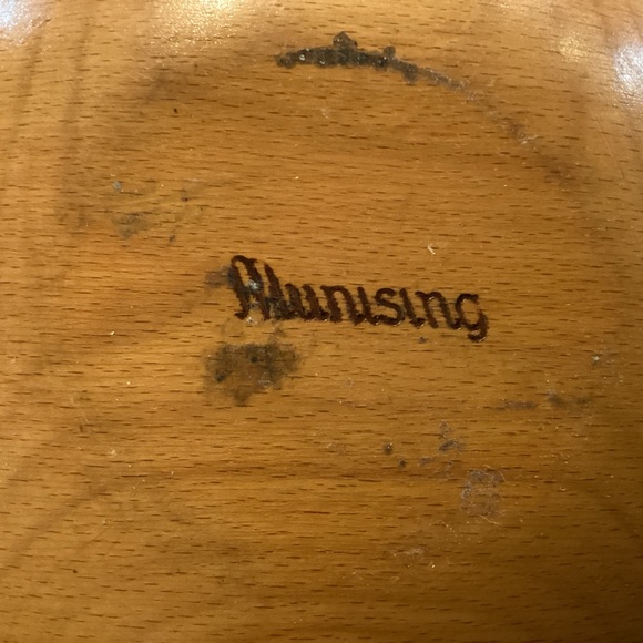 Munising wooden bowl, mid century with pine cone design - Picture 3 of 6